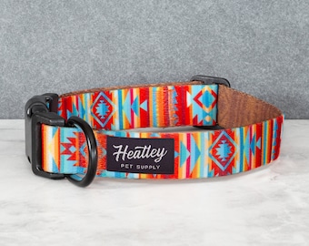 Spirit Trail Red Dog Collar - Tribal | Aztec | Navajo Style