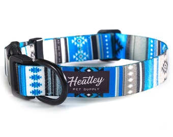 Southwest Dog Collar - Blue - Tribal | Navajo | Southwest