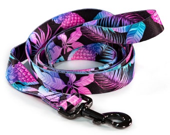 Tropic Nights Dog Leash - Tropical | Summer | Neon | Colorful | Palms