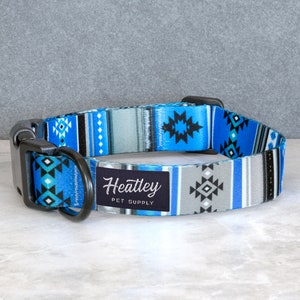 Collar para perros del suroeste - Azul - Tribal / Navajo / Suroeste