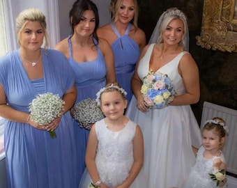 BLUEBELL Multiway dress Bridesmaid dress Infinity dress Twist wrap dress Prom dress Convertible dress Evening gown Blue Maxi dress Handmade