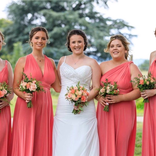 coral infinity dress