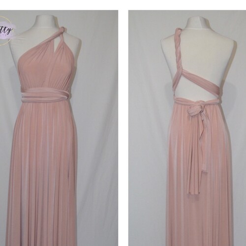 Dusty Pink Bridesmaid Dress Infinity Dress Twist Wrap Dress - Etsy