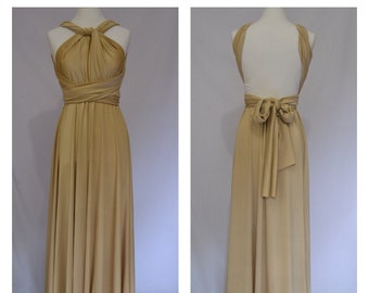 matte gold infinity dress