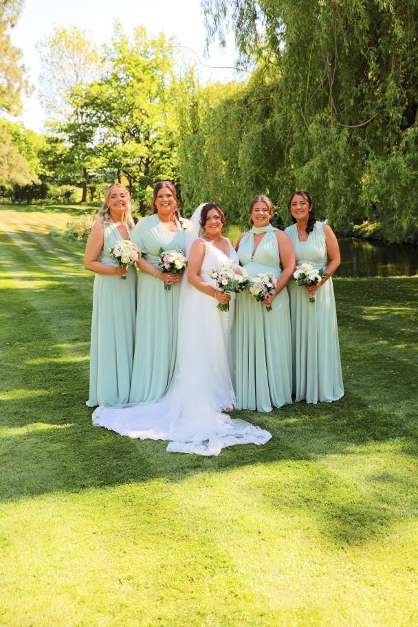 green emerald velvet dress Made in USA Sage Green Infinity Dress Multiway Bridesmaid Dress Convertible Made in USA main image 1