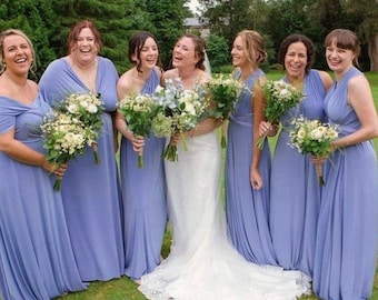 PERIWINKLE multiway dress Bridesmaid dress Infinity Dress Twist Wrap dress Prom dress Convertible dress Evening gown Maxi dress Blue dress