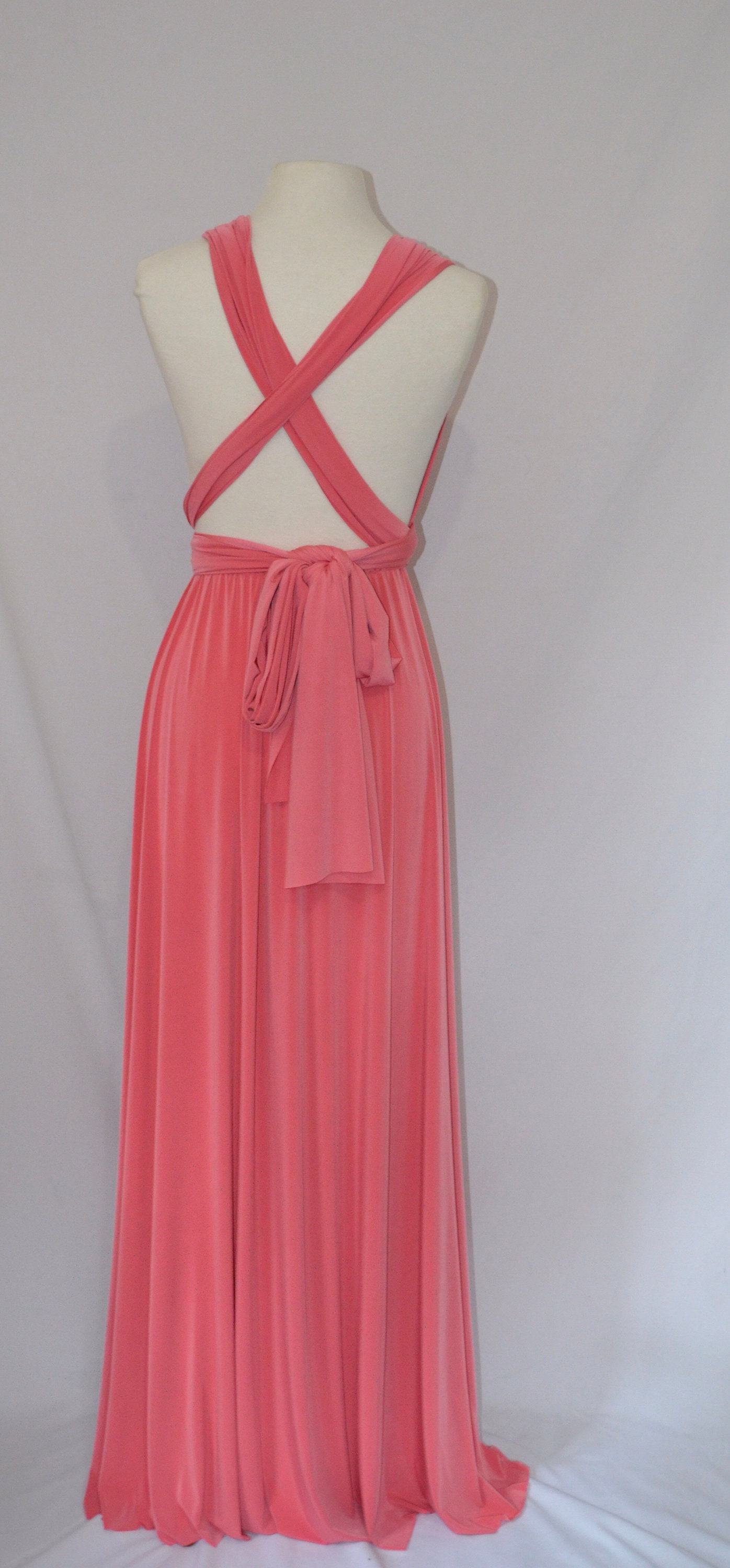 coral multiway bridesmaid dresses TDY Coral Short Infinity Bridesmaid Dress  Thedaintyard