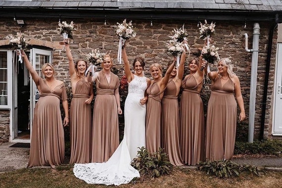 Our Fave Celebs Aso-ebi Looks at Ini Dima's Traditional Wedding (Chocolate  Brown Combo) - NaijaGlamWedding | Brown bridesmaid dresses, Brown wedding  dress, Brown lace dress