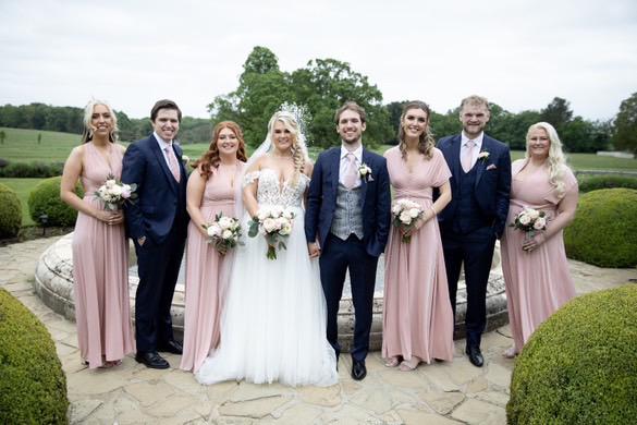 for her and for him bridesmaid dresses Tea Rose Multiway Dress: Handmade, Prom Dress, Evening Gown The elegant pink gown Bin-111221-SD1 Tea party dresses for Color:BLUE BELL