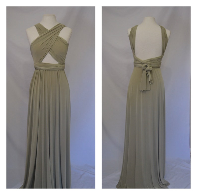 olive evening dress