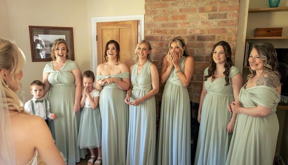 SAGE TULLE Multiway Bridesmaid Dress: Handmade