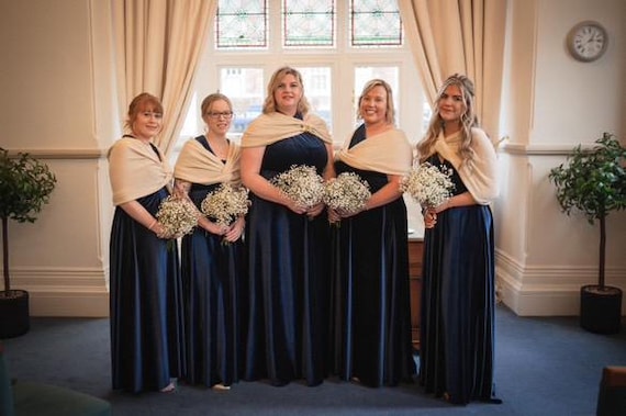 Navy Velvet Multiway Bridesmaid Dress: Handmade