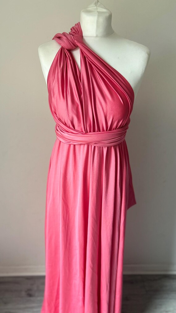 Dusky pink wrap dress hot sale