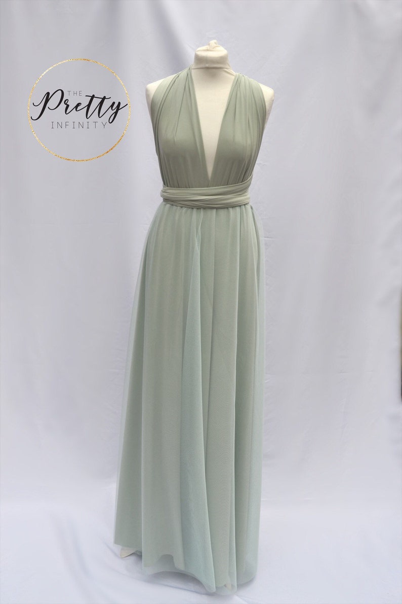 SAGE TULLE Multiway Dress Bridesmaid Dress Infinity Dress Etsy UK