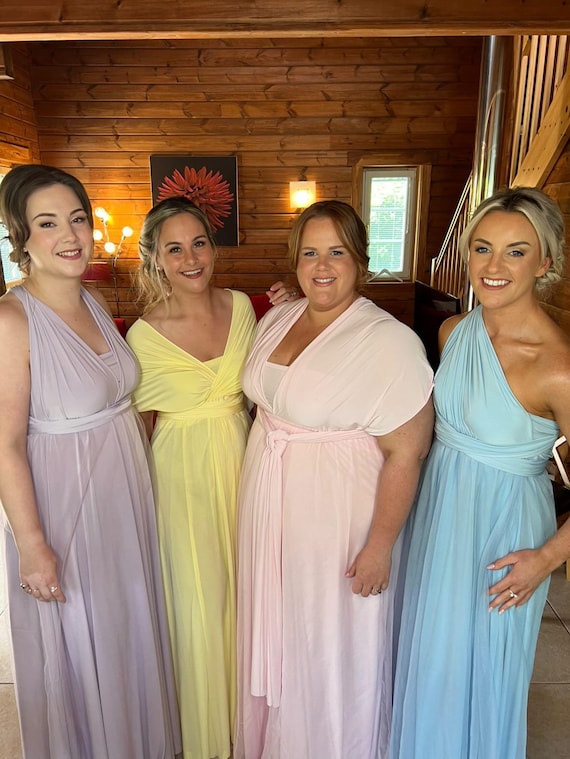 PALE LILAC Tulle Multiway Bridesmaid dress: Handmade