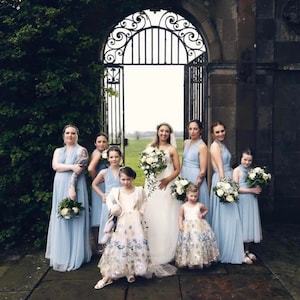 SKY BLUE Tüll Multiway Brautjungfer Kleid: Handgemacht