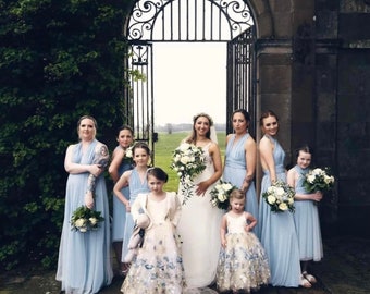 blue dress for baby girl Baby Blue Infinity Dress Multiway Bridesmaid Dress Convertible