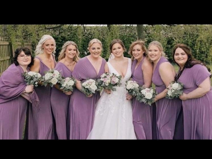 mauve wedding bridesmaid dress Dark Mauve Bridesmaid Dress Chiffon Size 0X