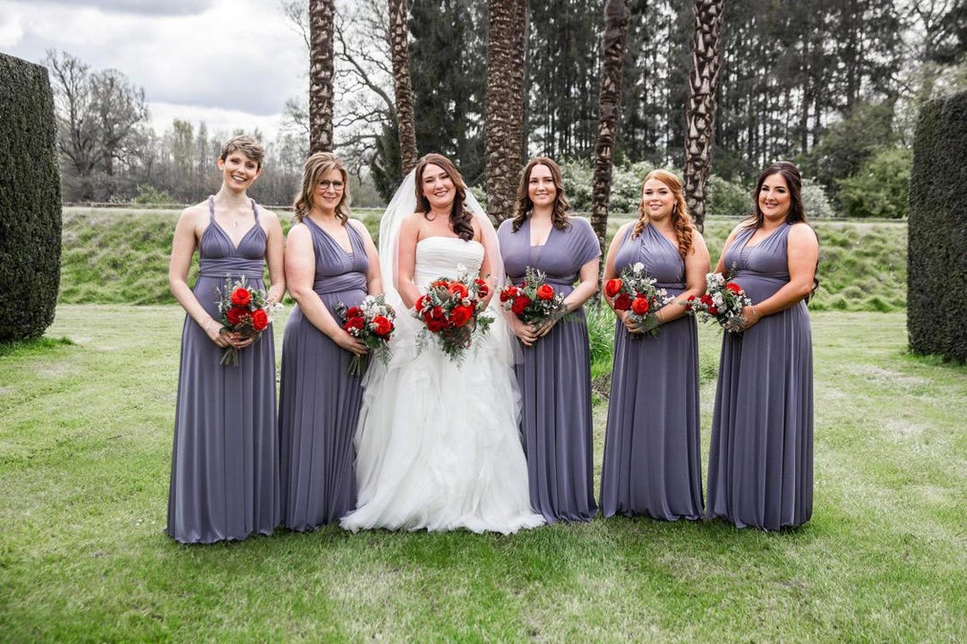 Bridesmaid Dresses Charcoal Cocktail Dress Dark Grey Multiway Bridesmaid  Dress: Handmade, Prom Dress, Evening Gown