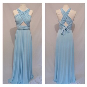 Sky blue infinity dress Bridesmaid dress Twist wrap dress Multi-way dress Evening gown Convertible dress Prom dress Blue dress Maxi dress