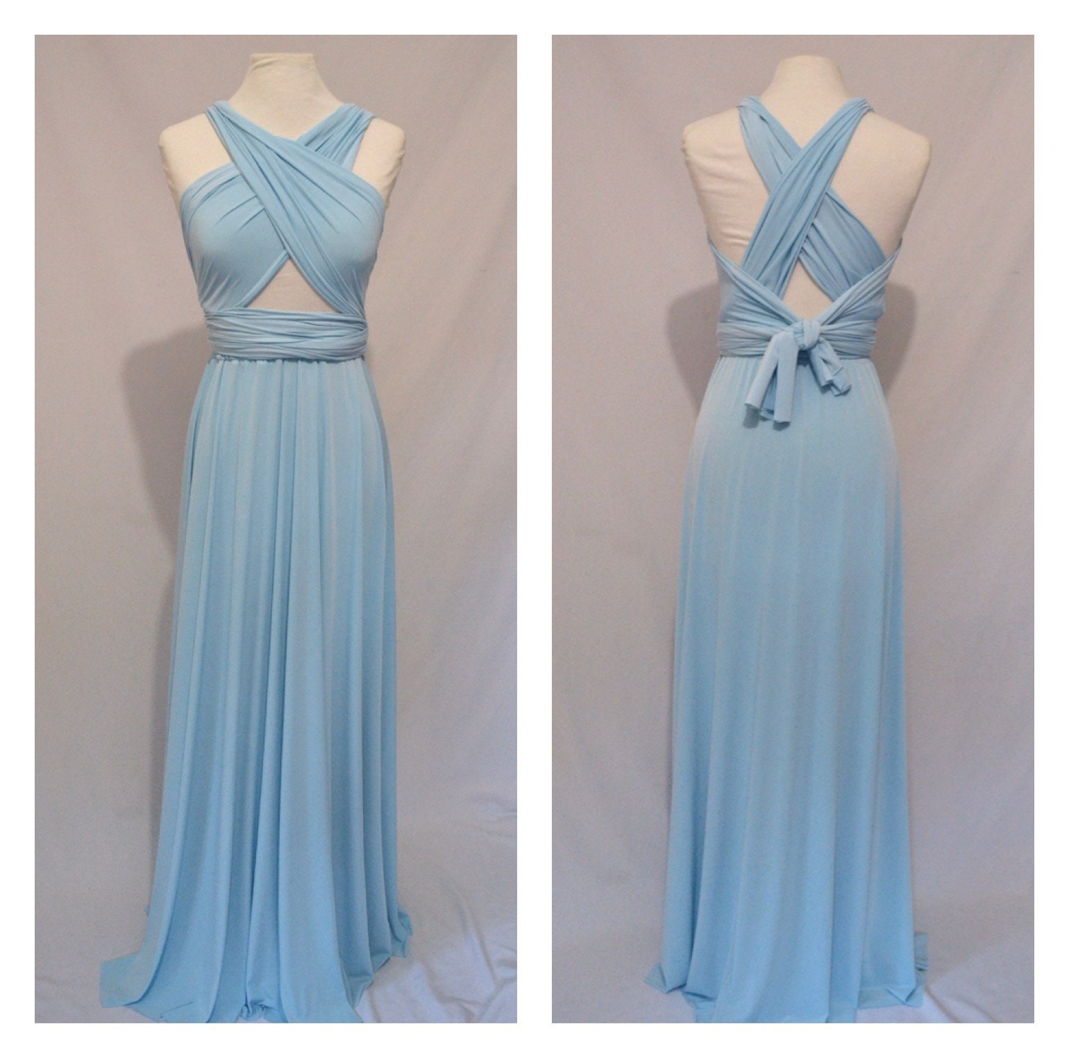 Sky Blue Infinity Dress Bridesmaid Dress Twist Wrap Dress Multi-way Dress  Evening Gown Convertible Dress Prom Dress Blue Dress Maxi Dress 