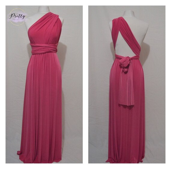 Dusty Pink Bridesmaid Dress Infinity Dress Twist Wrap Dress Prom