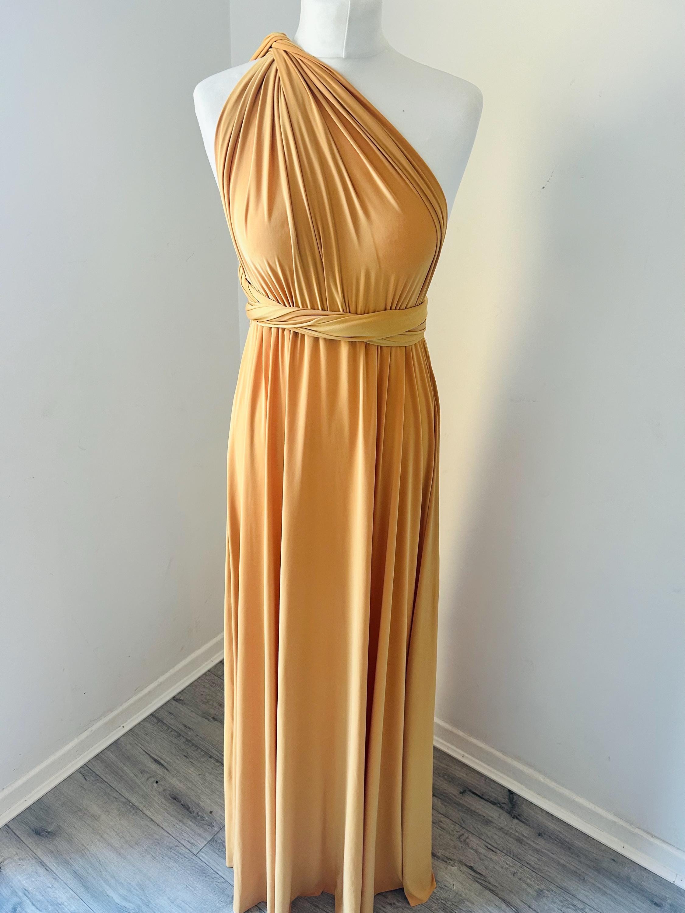 mustard yellow infinity dress One Size (S to XL)