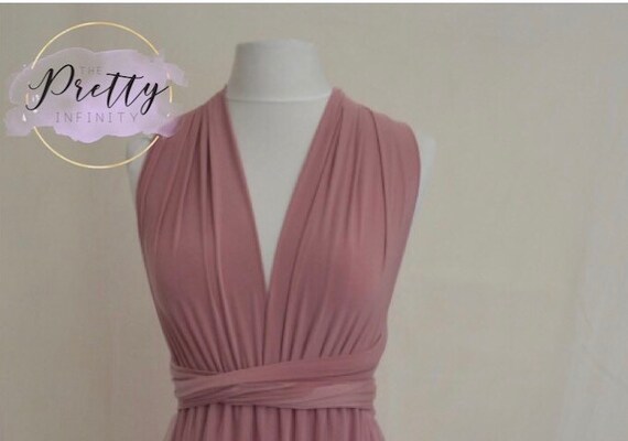 dusty pink infinity dress
