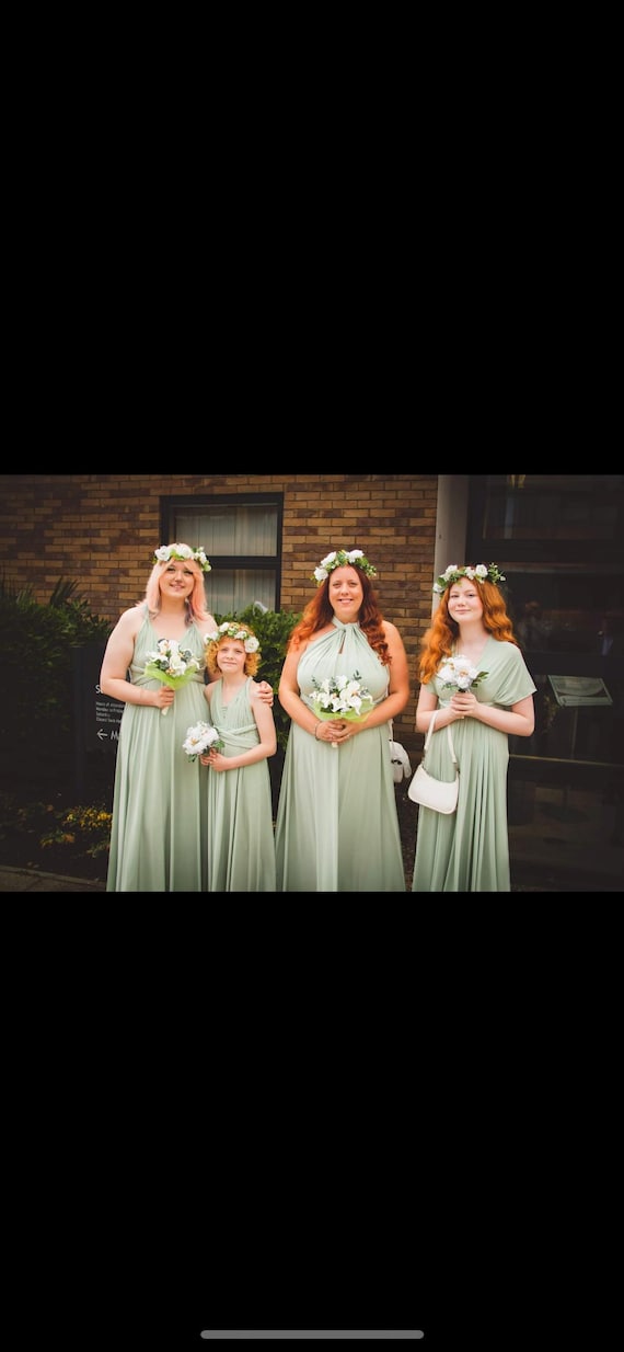 green emerald velvet dress Cicinia Crinkle Chiffon Junior Bridesmaid Dress, Spa