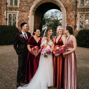Claret bridesmaid dresses uk hotsell