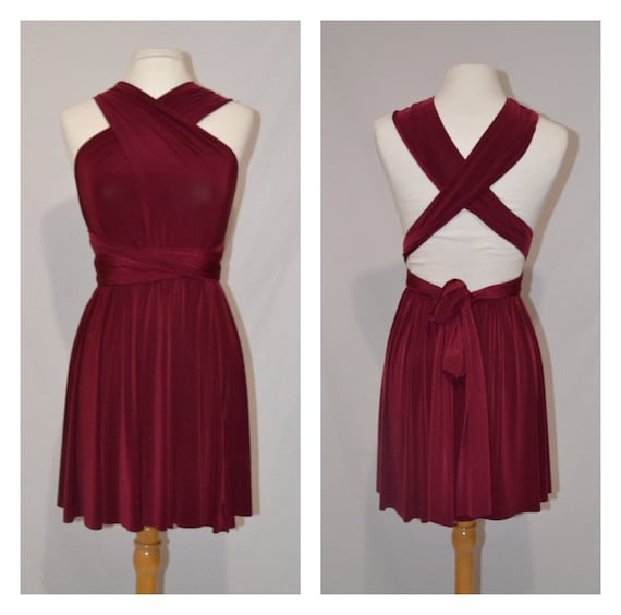 cherry red bridesmaid dresses