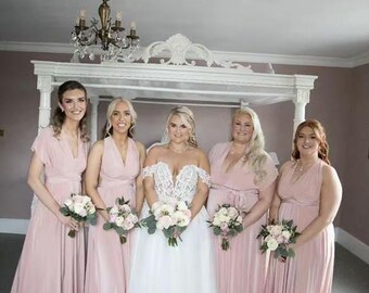 style your way 6 tie tulle long bridesmaid dress Multiway for Sleeveless Dress Length