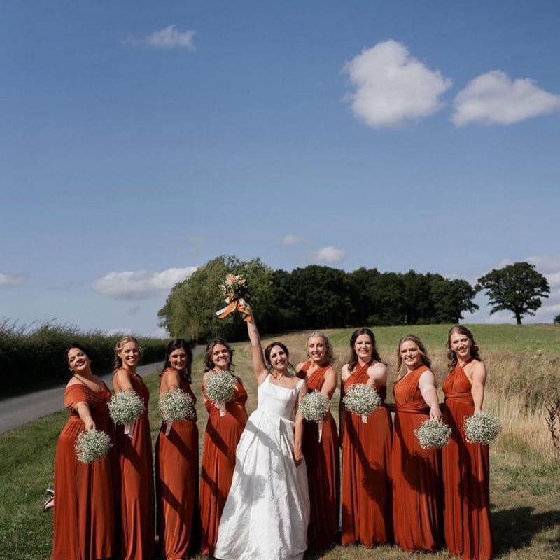 Rust Color Wedding Dress - Etsy UK