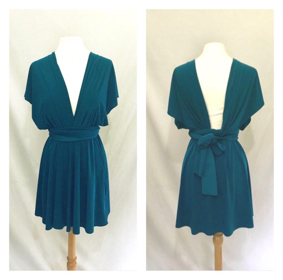 teal bridesmaid dresses short