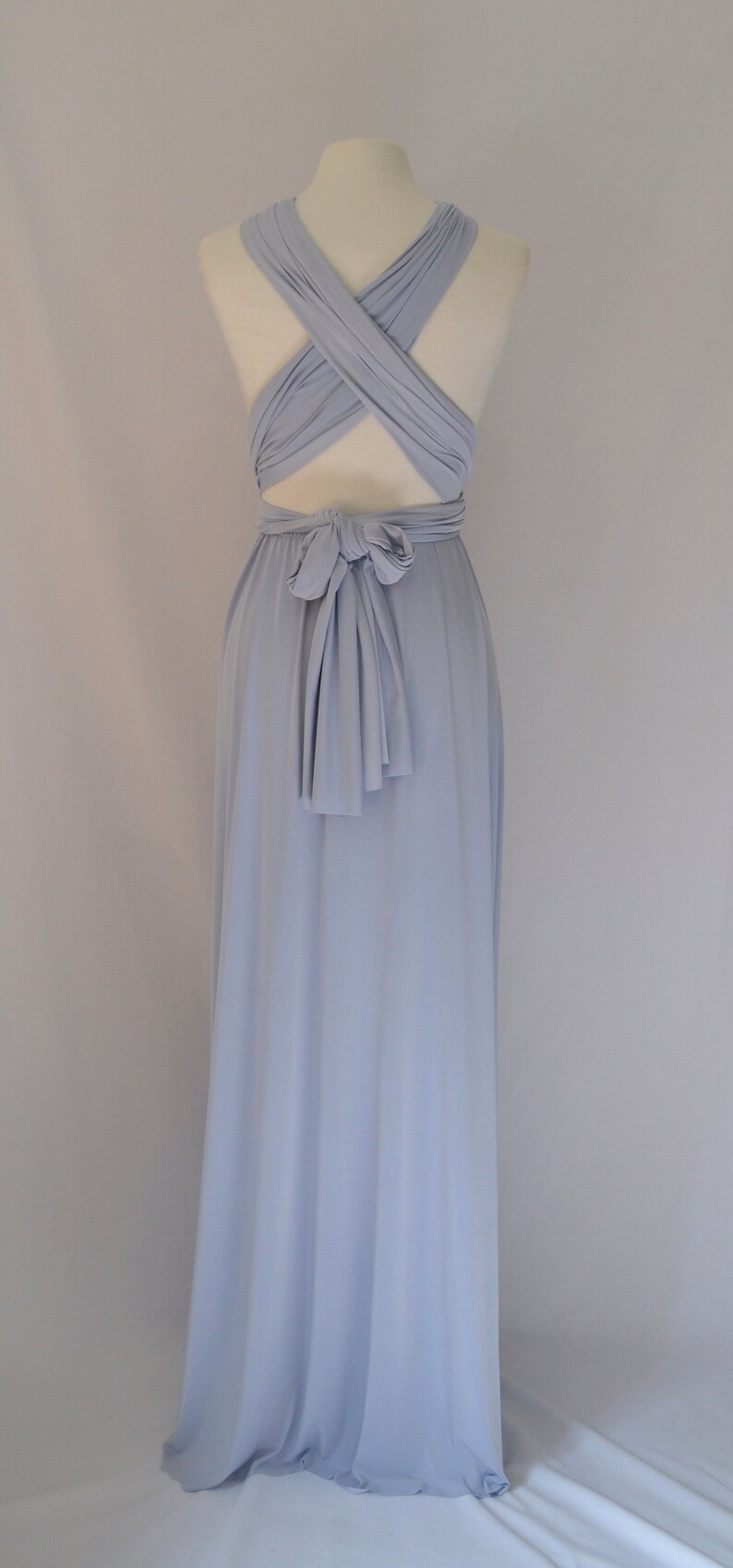 Powder blue Bridesmaid dress Infinity Dress Twist Wrap dress Etsy
