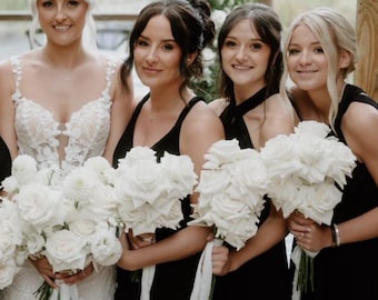 Black Multiway dress for bridesmaids | Handmade infinity dress