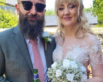 Groomsmen Tie Set: Handmade Wedding Bow Ties & Pocket Squares