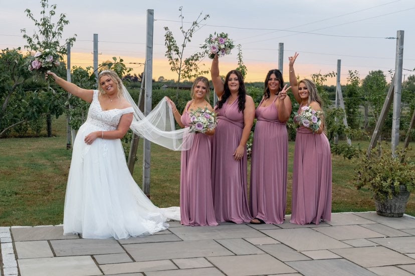 Dusty Pink Multiway Bridesmaid Dress: Handmade, Prom Dress, Evening Gown -  Etsy Australia