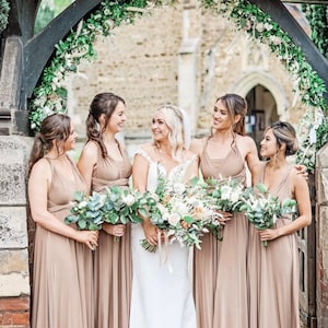 TOFFEE Bridesmaid dress Infinity Dress Twist Wrap dress Prom dress Convertible dress Evening gown Multi-way dress Maxi dress Brown dress