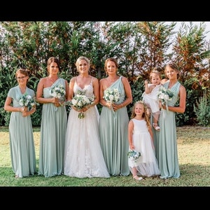 SAGE Bridesmaid dress Infinity dress Twist wrap dress Prom dress Convertible dress Evening gown Multi-way dress Sage dress Maxi dress Green