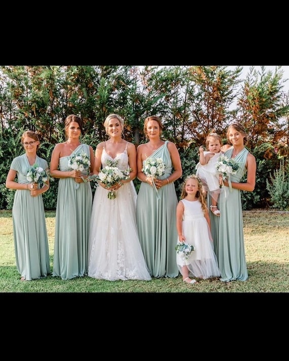 SAGE Bridesmaid Dress Infinity Dress Twist Wrap Dress Prom Dress  Convertible Dress Evening Gown Multi-way Dress Sage Dress Maxi Dress Green  