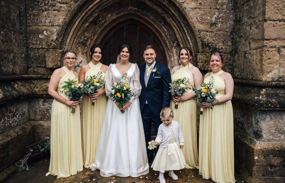 Lemon Multiway Bridesmaid dress: Handmade, prom dress, evening gown