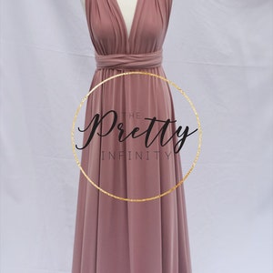 Dusty pink Bridesmaid dress Infinity dress Twist wrap dress Prom dress Evening gown Multi-way dress image 7