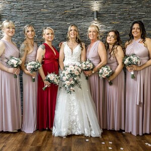 heather colour bridesmaid dresses Purple Heather Bridesmaid Dresses
