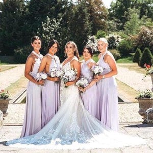 POEDERBLAUW Multiway jurk bruidsmeisjesjurk Infinity jurk twist wrap jurk Prom dress converteerbare jurk avondjurk maxi jurk blauwe jurk