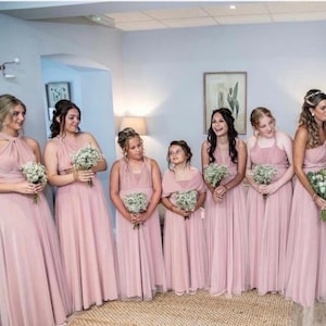 Kinder TULLE Multiway Brautjungfer Kleid: Handgefertigtes Blumenmädchenkleid