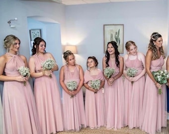 Children's TULLE Multiway dress for bridesmaids | Handmade infinity dress | Flower girl