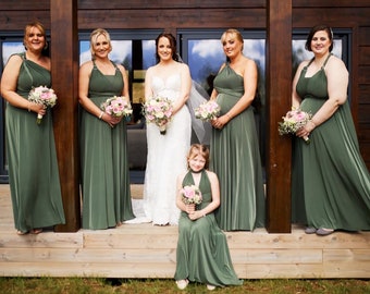 Khaki Bridesmaid Dress Infinity Dress Twistwrap Dress Prom Dress Convertible Dress Evening Gown Multi way Dress Blue Dress Maxi Dress Etsy UK