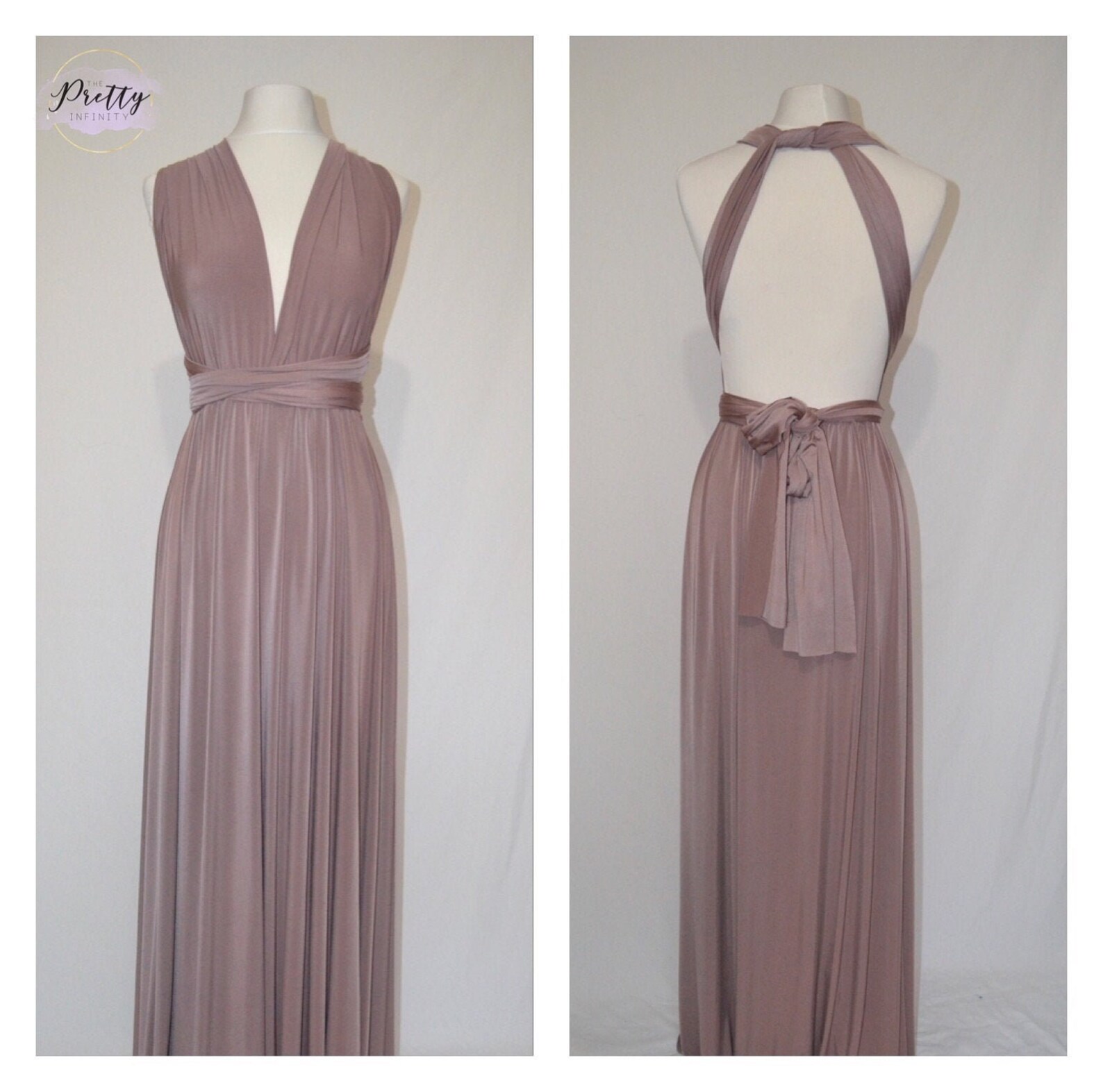 MOCHA Bridesmaid Dress Infinity Dress Twist Wrap Dress Prom Etsy