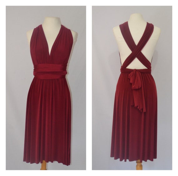 cherry red bridesmaid dresses